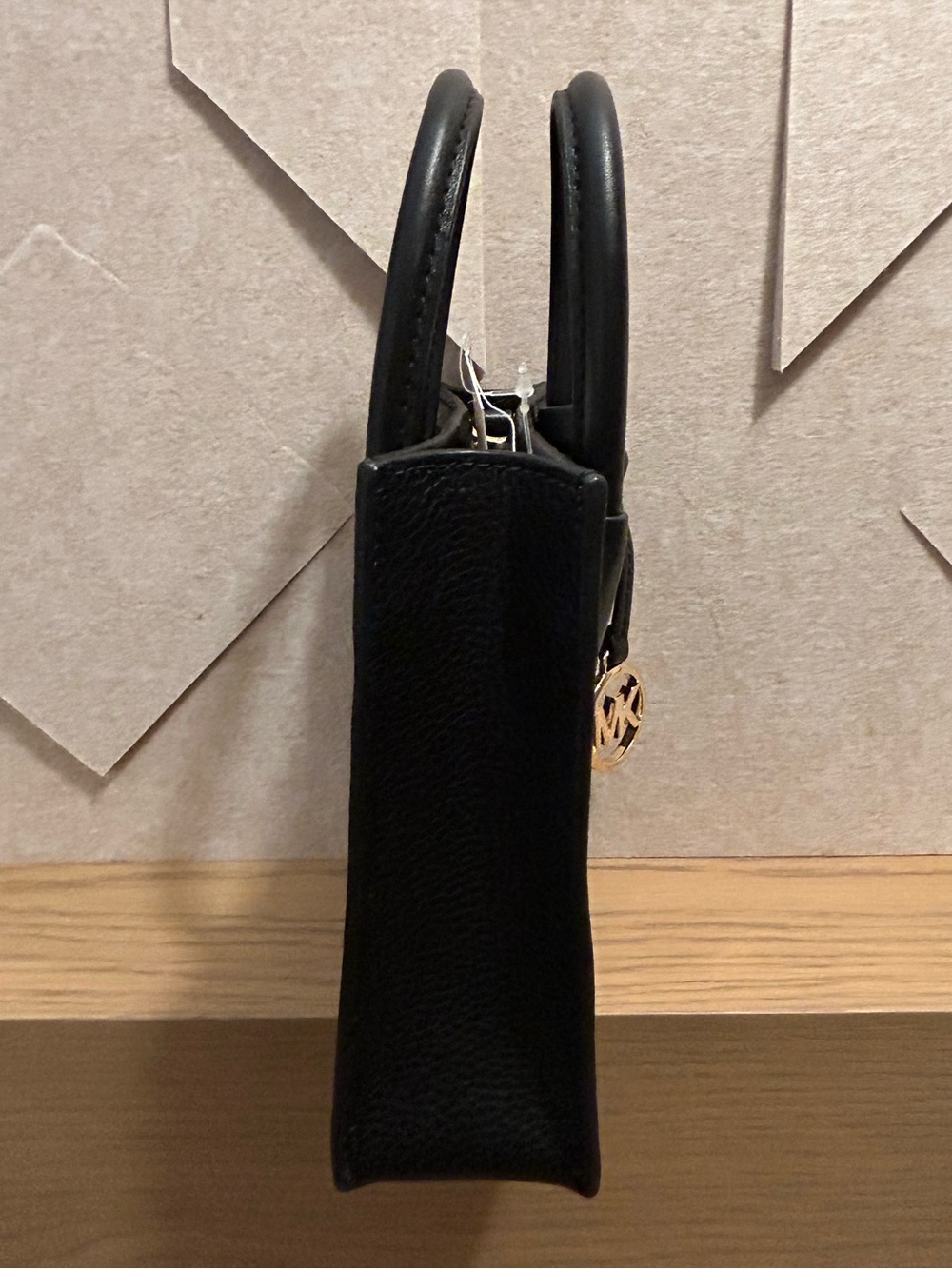 Michael Kors Black Pebbled Leather Mini Tote with Gold Hardware - Picture 7 of 16